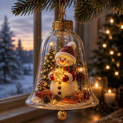 ✨🎄 Glowing Christmas Story Ornament – Light-Up Mini Holiday Scene