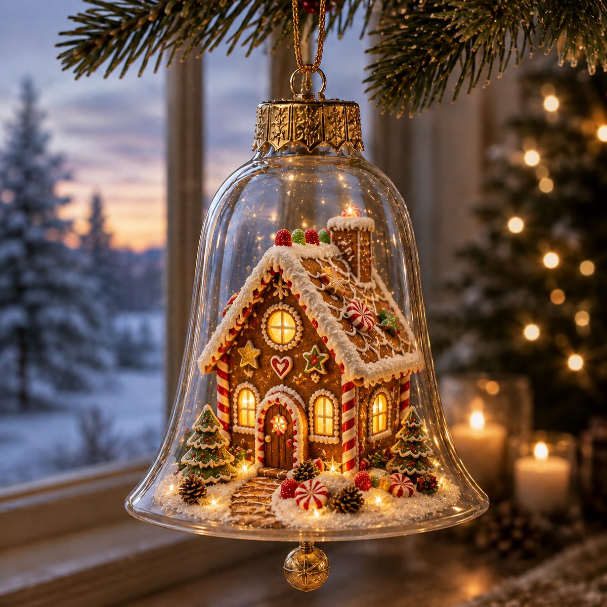 Festive Christmas miniature ornament styled as a thoughtful holiday gift