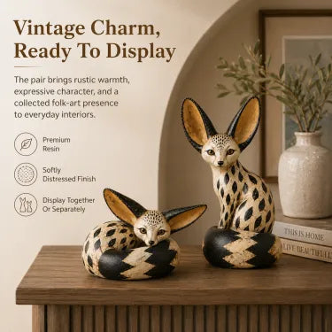 🔥Vintage Fennec Fox Sculpture