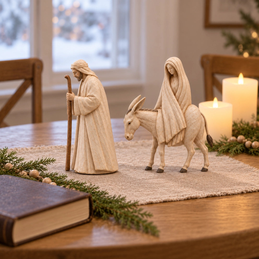Journey to Bethlehem faith inspired table display