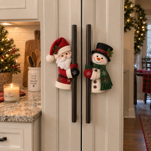 Christmas Santa & Snowman Handle Huggers