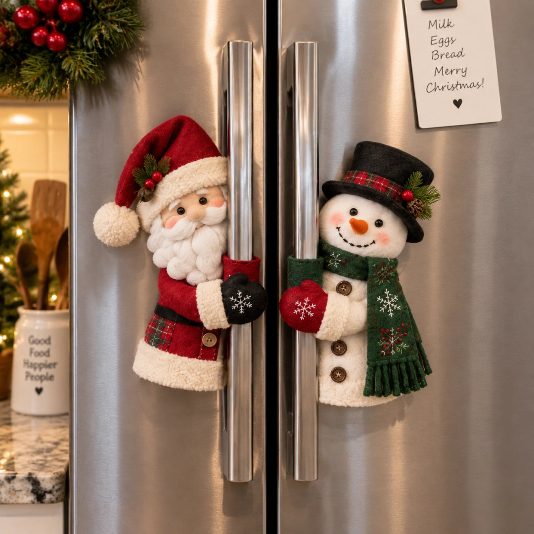 Christmas Santa & Snowman Handle Huggers