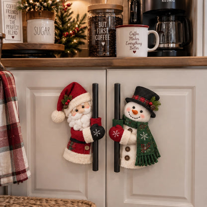 Christmas Santa & Snowman Handle Huggers