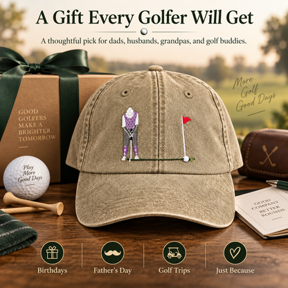 ⛳ Putt It In! Interactive Golf Cap – Vintage Washed Moving Ball Hat