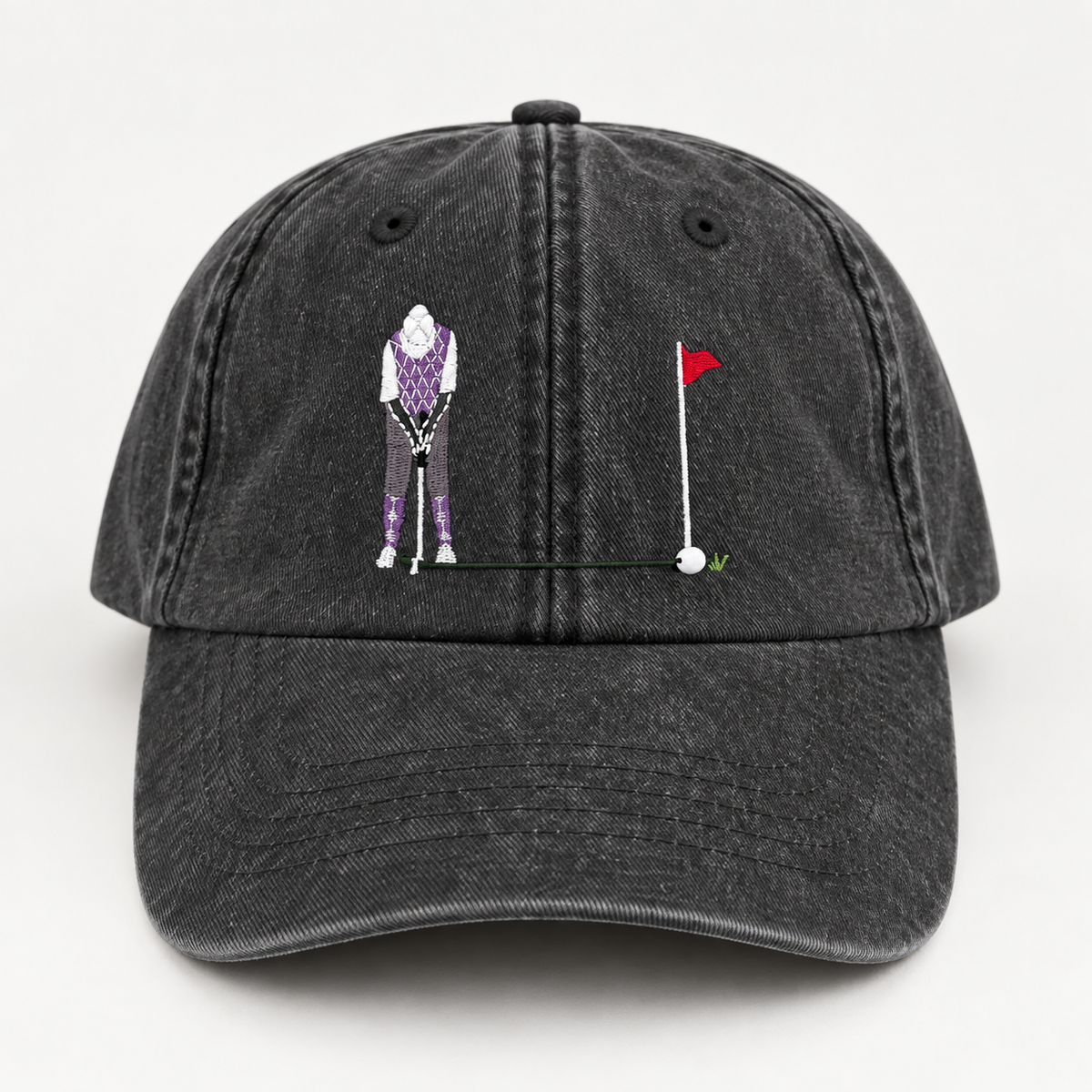 ⛳ Putt It In! Interactive Golf Cap – Vintage Washed Moving Ball Hat