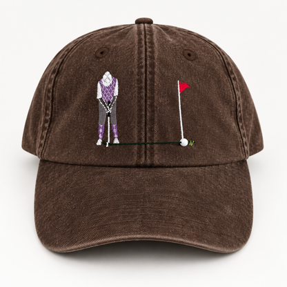 ⛳ Putt It In! Interactive Golf Cap – Vintage Washed Moving Ball Hat
