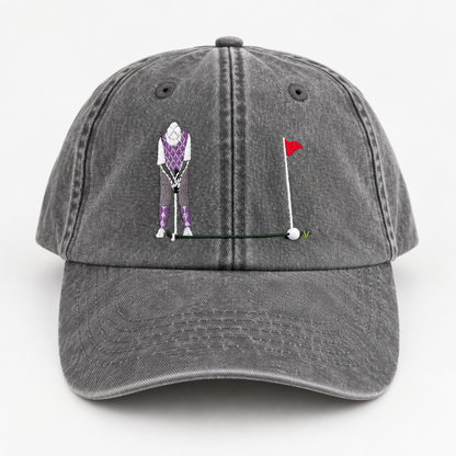 ⛳ Putt It In! Interactive Golf Cap – Vintage Washed Moving Ball Hat