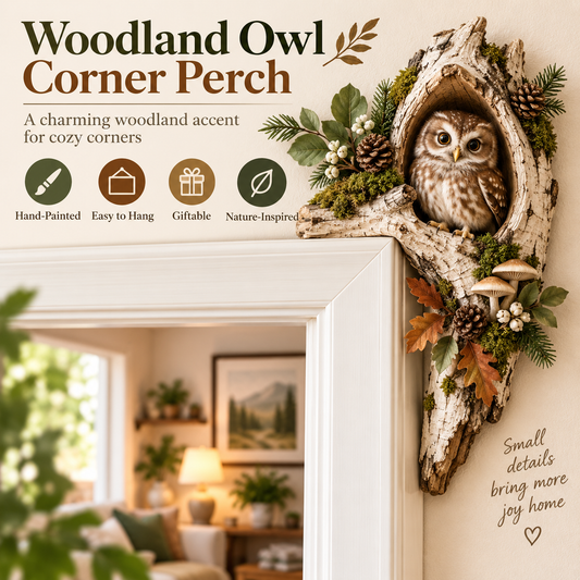 Woodland Friends Corner Perch™ – Whimsical Animal Door & Window Corner Decor