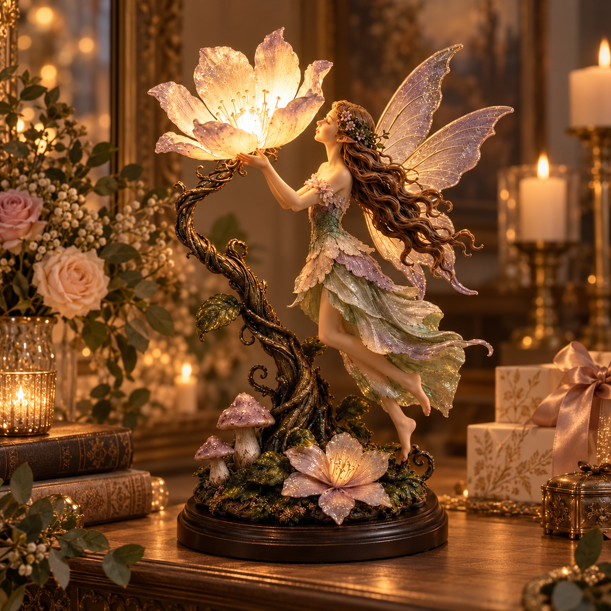Glowing Fairy Garden Sculpture