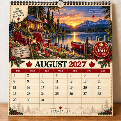 🇨🇦🍁 2027 Canada 160th Anniversary Wall Calendar 🍁🇨🇦