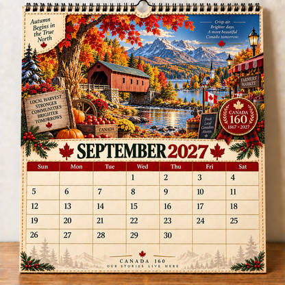🇨🇦🍁 2027 Canada 160th Anniversary Wall Calendar 🍁🇨🇦