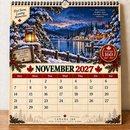 🇨🇦🍁 2027 Canada 160th Anniversary Wall Calendar 🍁🇨🇦