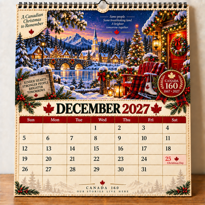 🇨🇦🍁 2027 Canada 160th Anniversary Wall Calendar 🍁🇨🇦