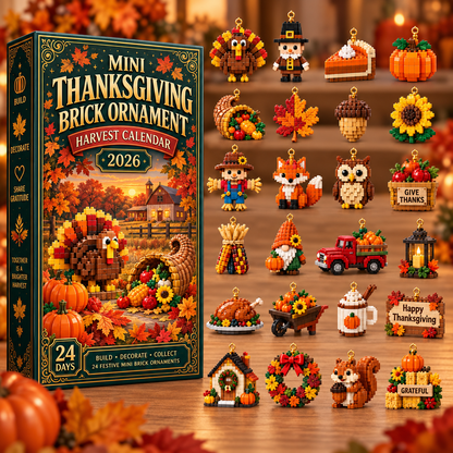 🍂 Harvest Memories™ 24-Day Thanksgiving Brick Ornament Calendar