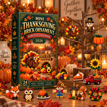 🍂 Harvest Memories™ 24-Day Thanksgiving Brick Ornament Calendar