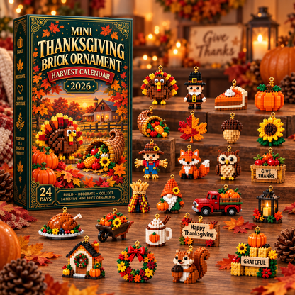 🍂 Harvest Memories™ 24-Day Thanksgiving Brick Ornament Calendar