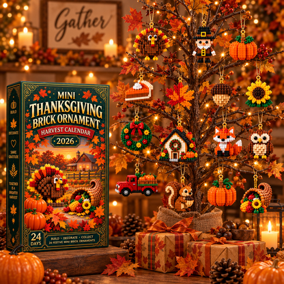 🍂 Harvest Memories™ 24-Day Thanksgiving Brick Ornament Calendar