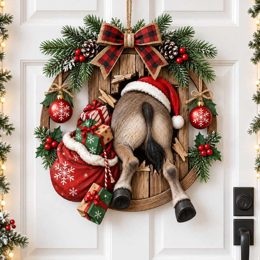 Donkey Christmas wreath