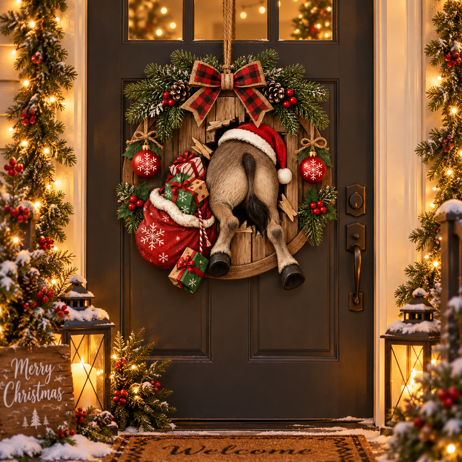 Donkey wreath evening display