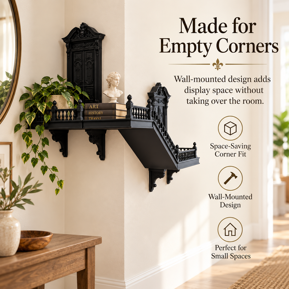 🔥Last Day 49% OFF🖤 Gothic Miniature Architecture Wall Shelf 🖤