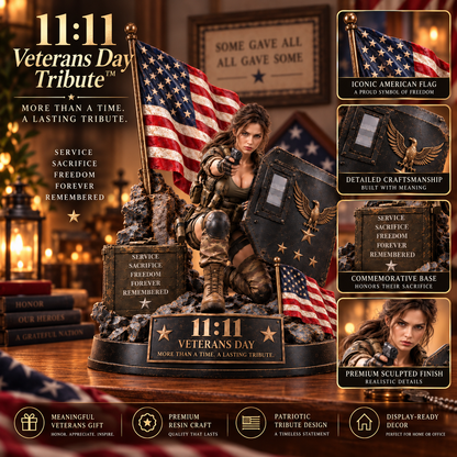 🦅 Veterans Day 11:11 Service & Honor Tribute™ – Soldier Memorial Display ⭐