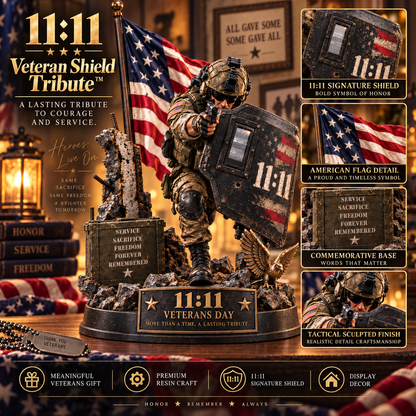 🦅 Veterans Day 11:11 Service & Honor Tribute™ – Soldier Memorial Display ⭐