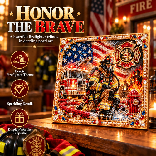 🔥 LIMITED-TIME 50% OFF | Firefighter Heroes Pearl Art Kit™ – DIY Tribute Bead Painting Collection