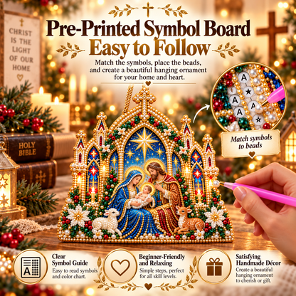 ✝️ Faithful Christmas Pearl Art Kit™ Create a Meaningful Nativity Keepsake, One Pearl at a Time