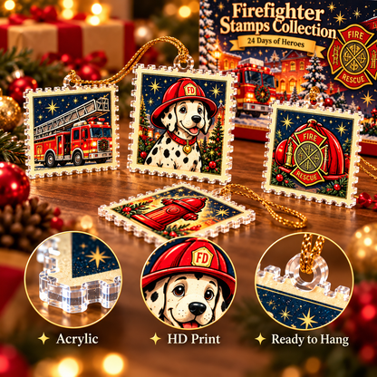🚒🔥 24 Days of Firehouse Heroes™ – Firefighter Christmas Stamp Advent Collection 🎄✨