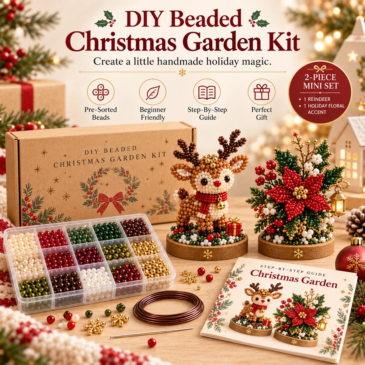 🎄✨Psalms of Christmas DlY Beaded Garden Craft Kit🎅⛄