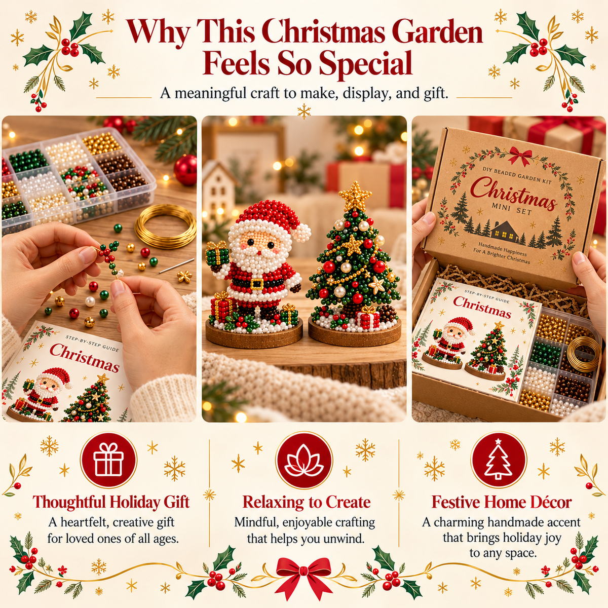 🎄✨Psalms of Christmas DlY Beaded Garden Craft Kit🎅⛄