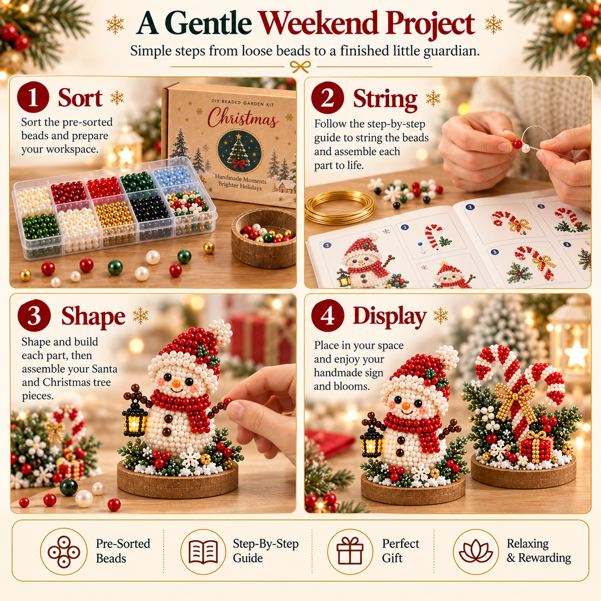 🎄✨Psalms of Christmas DlY Beaded Garden Craft Kit🎅⛄