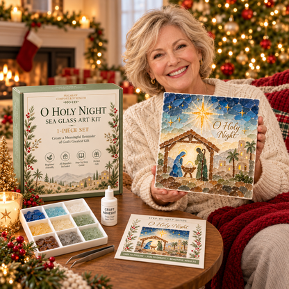 🎄✨ Psalms of Christmas Sea Glass Art Kit🎅⛄