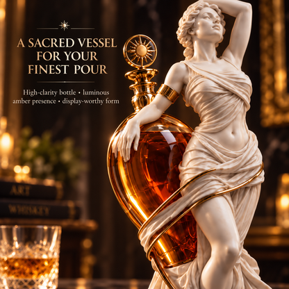 ✨🏛️ Divine Pour™ The Keeper – Museum-Inspired Sculptural Whiskey Decanter & Collector’s Display