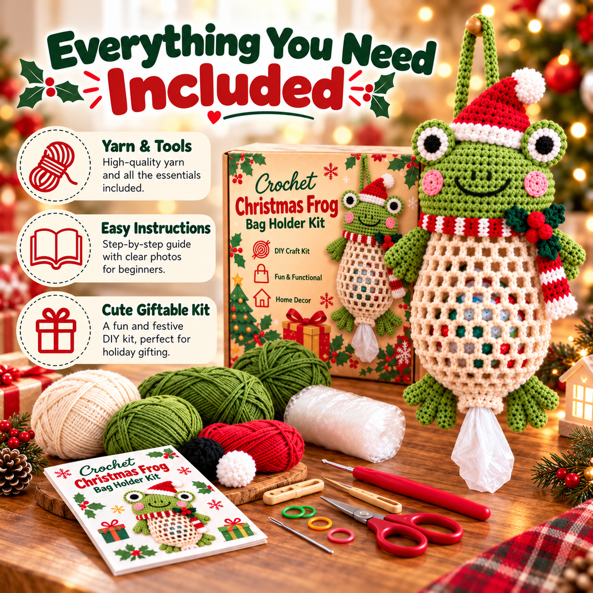 Crochet kit making and crafting details