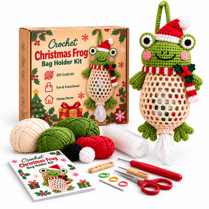 Christmas Frog Crochet Kit