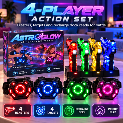 ⚡  4-Player Laser Tag Set – Rechargeable Indoor Battle Game for Kids & Family 🎯