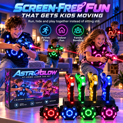 ⚡  4-Player Laser Tag Set – Rechargeable Indoor Battle Game for Kids & Family 🎯