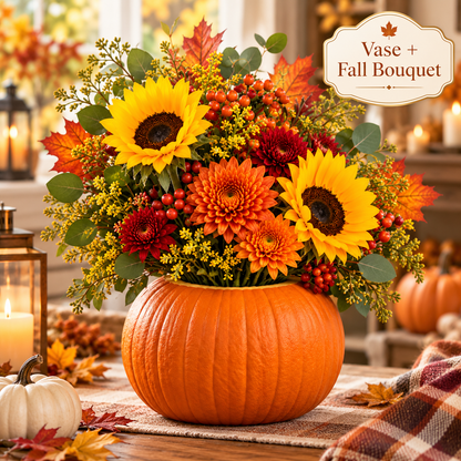 Harvest Bloom Pumpkin™ – 2-in-1 DIY Flower Vase & Fall Centerpiece