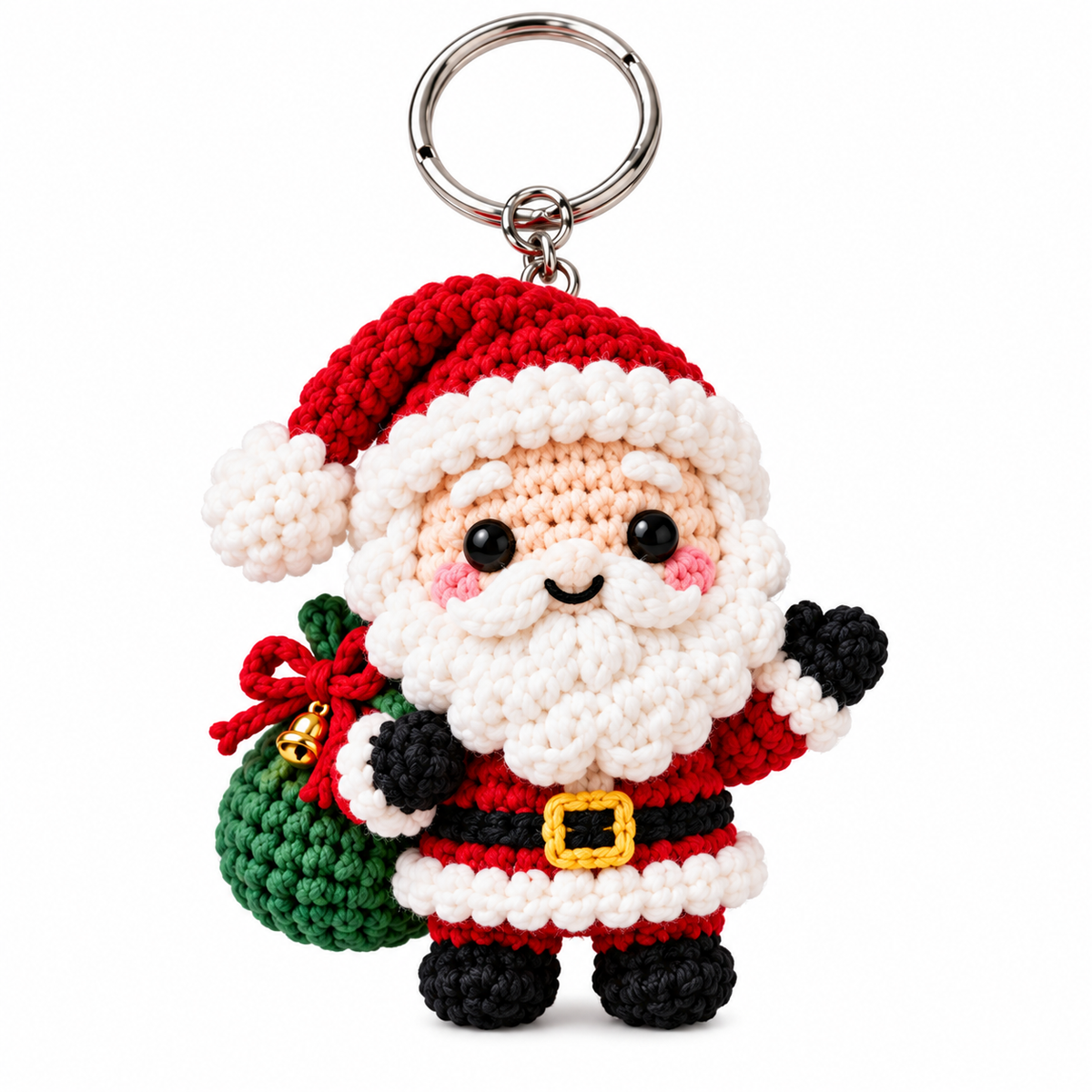 🎄 Christmas Crochet Keychains—Santa Claus, Reindeer, Snowman, and Christmas Tree | Adorable Festive Bag Charms and Stocking Stuffers