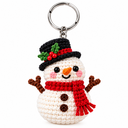 🎄 Christmas Crochet Keychains—Santa Claus, Reindeer, Snowman, and Christmas Tree | Adorable Festive Bag Charms and Stocking Stuffers