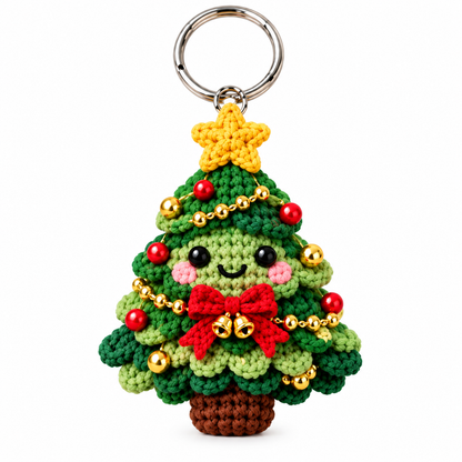 🎄 Christmas Crochet Keychains—Santa Claus, Reindeer, Snowman, and Christmas Tree | Adorable Festive Bag Charms and Stocking Stuffers