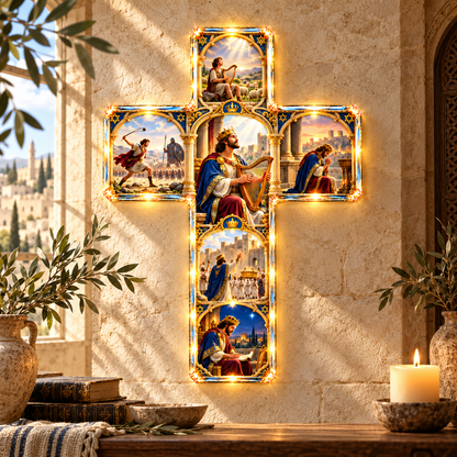 The Story of David™ – Illuminated 6-Scene King David Cross