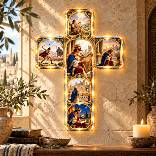 The Story of David™ – Illuminated 6-Scene King David Cross
