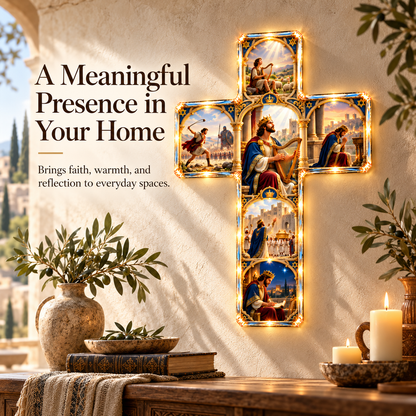 The Story of David™ – Illuminated 6-Scene King David Cross