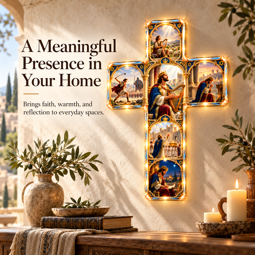 King David biblical story cross