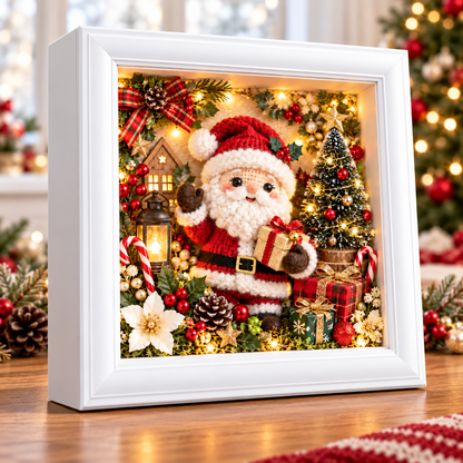🎄✨ 3D Christmas Shadow Box Decor – Santa, Jesus & Cardinal Keepsake Frames | Ready-to-Display Holiday Gifts