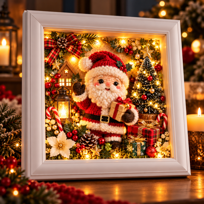 🎄✨ 3D Christmas Shadow Box Decor – Santa, Jesus & Cardinal Keepsake Frames | Ready-to-Display Holiday Gifts