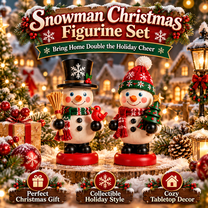 🔥 Limited-Time Christmas Sale | Classic Christmas Wooden Figurine Collection – 6-Piece Santa, Reindeer & Snowman Set