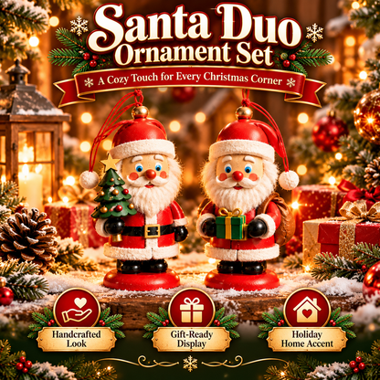 🔥 Limited-Time Christmas Sale | Classic Christmas Wooden Figurine Collection – 6-Piece Santa, Reindeer & Snowman Set